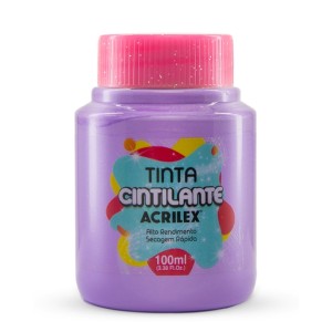 Tinta Cintilante 100ml - Lilás 528 Acrilex