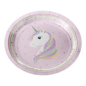 Pratos de Papel 18cm - Unicórnio c/8 Make+