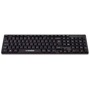 Teclado USB Desktop Preto EO-201 Evolut