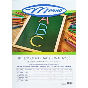 Kit Escolar Tradicional N3 A3 38fls Menno
