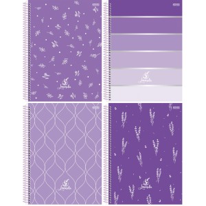 Caderno Colegial 10 Matérias Lavender 160fls São Domingos