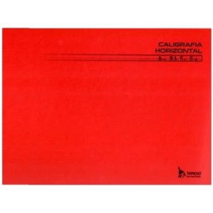 Caderno de Caligrafia 1/4 Horizontal Vermelho 96fls Tamoio
