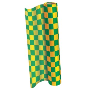 Plástico Verde e Amarelo Quadriculado 45cm x 25 Metros DAC