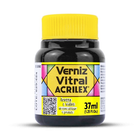 Verniz Vitral 37ml - Amarelo Cádmio 536 Acrilex