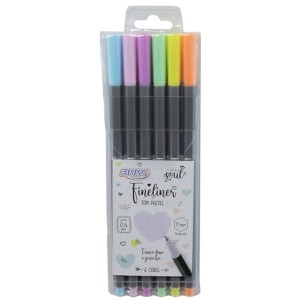 Caneta Fineliner 0.4mm Pastel c/6 BRW