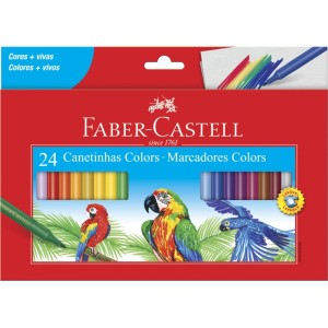 Canetinha Hidrográfica 24 Cores Faber Castell