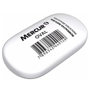 Borracha Escolar Branca Oval Mercur