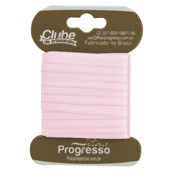 Fita de Cetim n.0 0206 - Rosa Claro Progresso