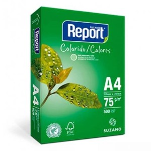 Papel Sulfite A4 Verde 75g 500 Folhas Report