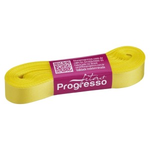 Fita de Cetim n.3 0242 - Amarelo Canário Progresso