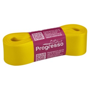 Fita de Cetim n.7 0763 - Amarelo Gema Progresso