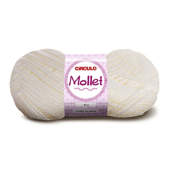 Lã Mollet 40g 0020 - Natural Circulo