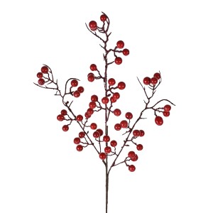 Enfeite Natalino Haste Berries X3 Vermelho 46cm 41768 Grillo