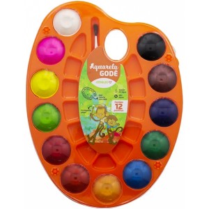 Aquarela Escolar 12 Cores Godê Leo e Leo