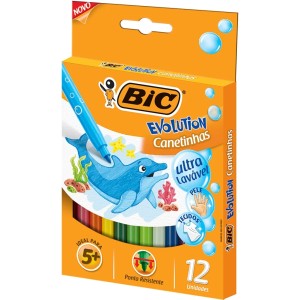 Canetinha Hidrográfica 12 Cores Bic