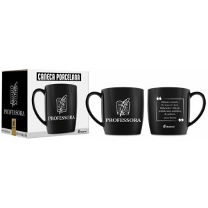 Caneca Cerâmica Cursos 300ml - Professora Brasfoot