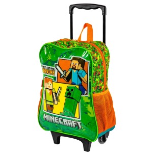 Mochila com Rodinhas Minecraft M Survive 066169-00 Sestini