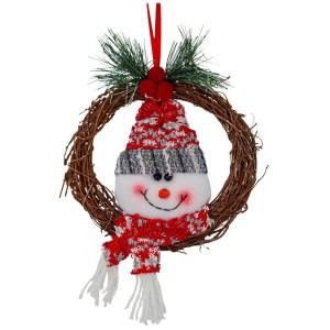 Guirlanda Natalina com Carinho de Boneco de Neve Tricot 16cm 22260 Magici