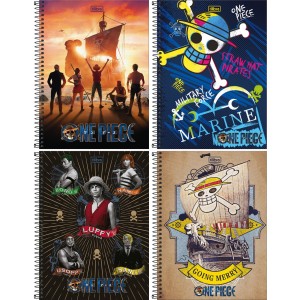 Caderno 10 Matérias One Piece Netflix 160fls Tilibra