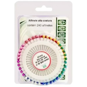 Alfinete Alta Costura 38mm Colorido c/240 ACC
