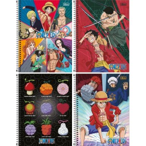 Caderno 10 Matérias One Piece 160fls Tilibra