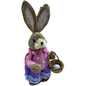 Coelha de Páscoa com Cestinha 35cm PS1044 Yoss