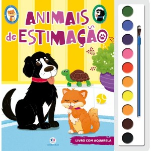 Livro com Aquarela - Animais de Estimação Ciranda Cultural
