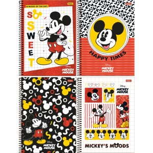 Caderno 1 Matéria Mickey Vintage 80 Folhas Foroni