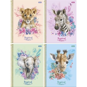 Caderno 1 Matéria Tropical Fever 80 Folhas Foroni
