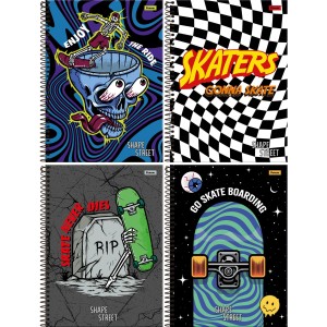 Caderno 10 Matérias Shape Street 160fls Foroni