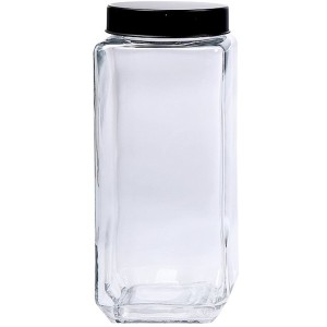 Pote de Vidro Quadrado 1300ml - Encanto com Tampa de Ferro Le Bianco