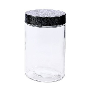 Pote de Vidro Redondo 1200ml - Nobre com Tampa de Ferro Le Bianco