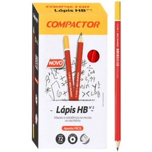 Lápis Preto N2 Hexagonal HB c/72 Compactor