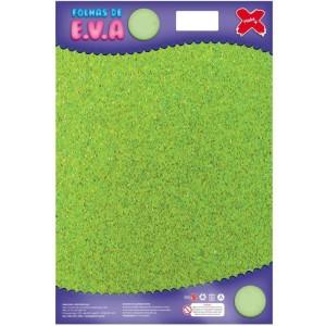 Placa de EVA com Glitter 40x60cm - Verde Neon c/5