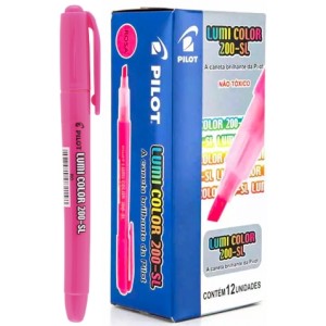 Marca Texto Lumi Color - Rosa c/12 Pilot