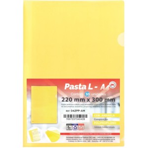 Pasta em L A4 - Amarela 042PP-AM c/10 DAC