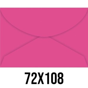 Envelope Colorido 72mm x 108mm - Rosa Escuro c/100 Foroni