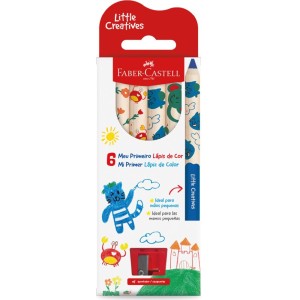 Meu Primeiro Lápis de Cor 6 Cores Little Creatives Faber Castell