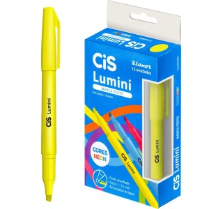 Marca Texto Lumini - Amarelo Neon c/12 Cis