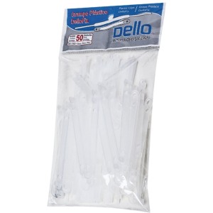 Grampo Trilho Plástico 0301 c/50 Dello