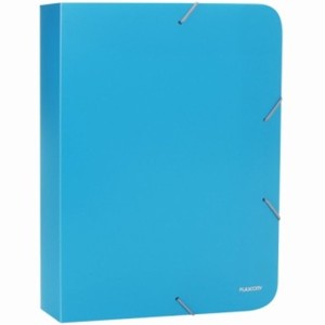 Pasta com Elástico 40mm Neon Azul A40N-AZ Plascony