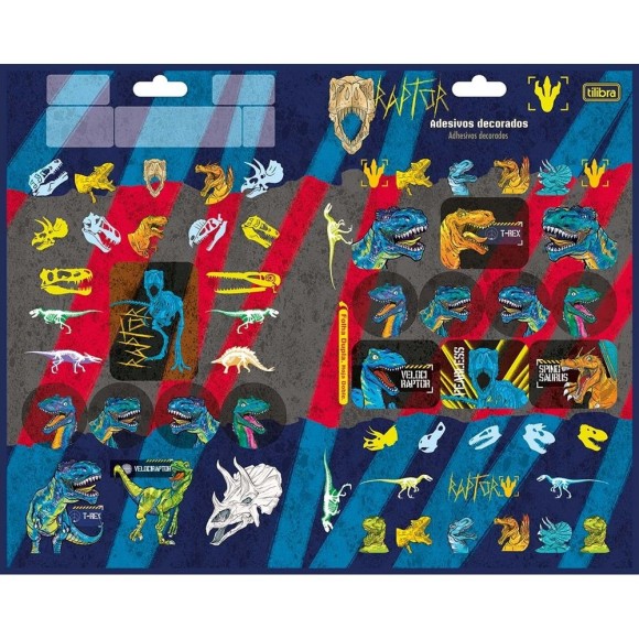 Cartela de Adesivos Duplo G - Raptor Tilibra