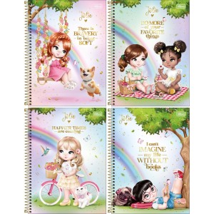 Caderno 10 Matérias Jolie 160 Folhas Tilibra