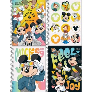 Caderno 1 Matéria Mickey Real Life 80 Folhas Tilibra