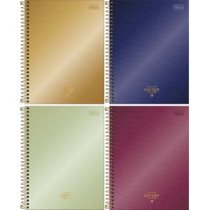 Caderno Colegial 1 Matéria West Village Metalizado 80fls Tilibra