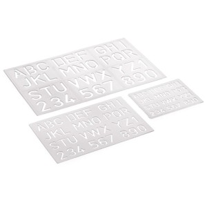 Kit Normógrafo Cristal - 3 Réguas Maxcril