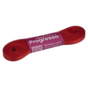 Fita de Cetim n.1 1354 - Vermelho Tomate Progresso