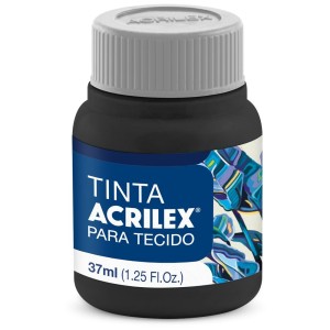 Tinta para Tecido 37ml - Preto 520 Acrilex