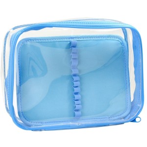 Estojo Box Cristal com Divisória - Azul 4683 DAC
