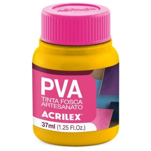 Tinta PVA Fosca 37ml - Amarelo Ouro 505 Acrilex